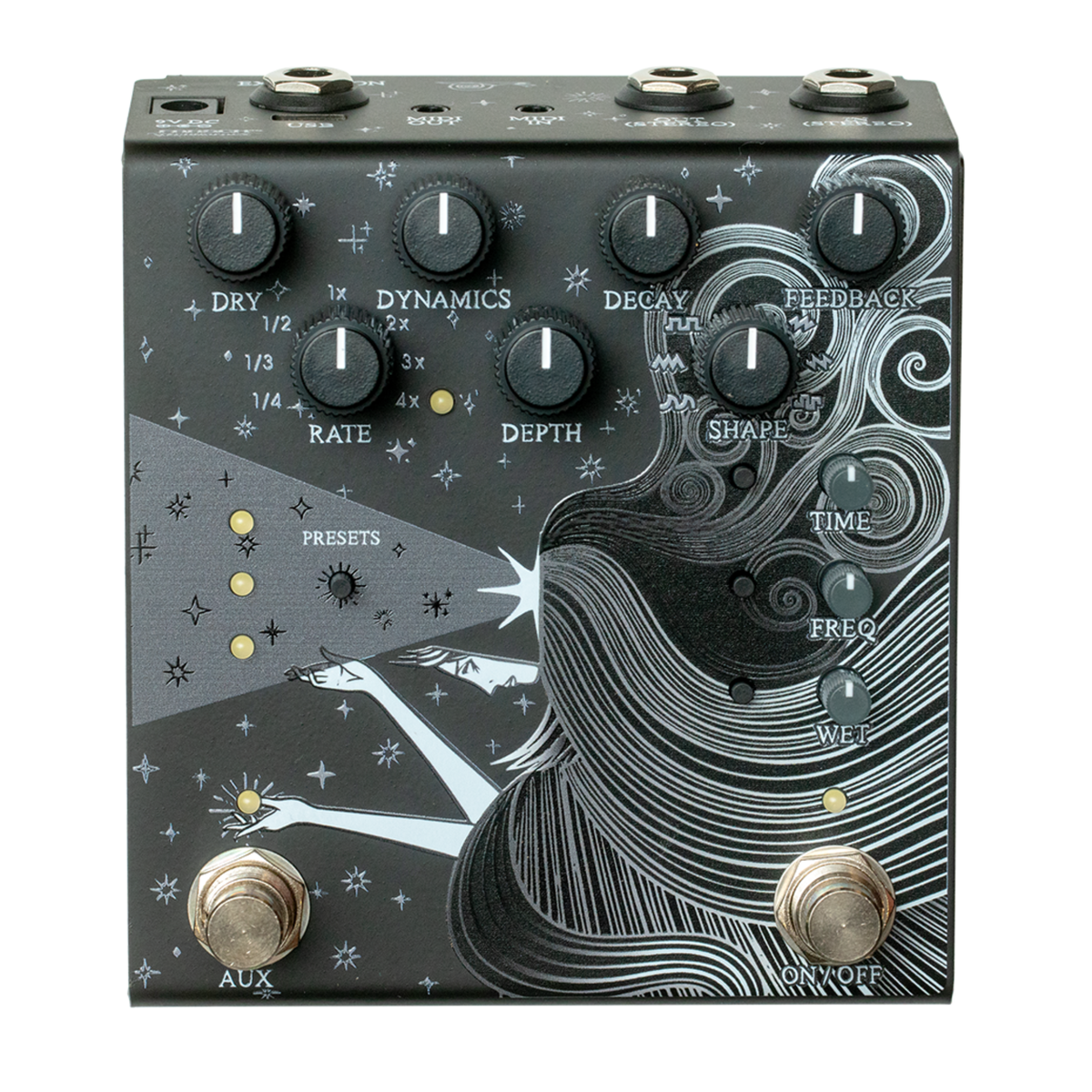 Old Blood Noise Endeavors Sunlight Stereo Reverb Effect Pedal, Black