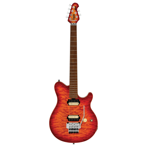 Sterling Axis Quilted Maple Electric Guitar, Lava Burst