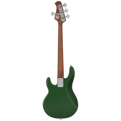 Sterling Short Scale StingRay Bass Guitar, Roasted Maple Fingerboard, Charging Green