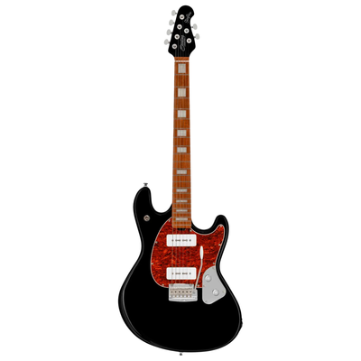 Sterling SR50X StingRay Plus Electric Guitar, Black