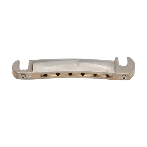 Music City Bridge Stud Finder Compensated Wraparound Tailpiece, Aged Nickel