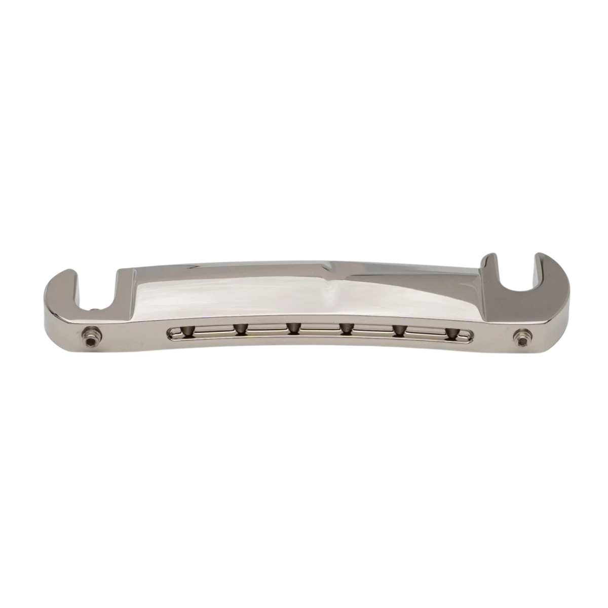 Music City Bridge Stud Finder Compensated Wraparound Tailpiece, Polished Nickel