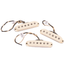 Fralin Vintage Hot Single Coil Strat Electric Guitar Pickup Set, Parchment, Stock Stagger