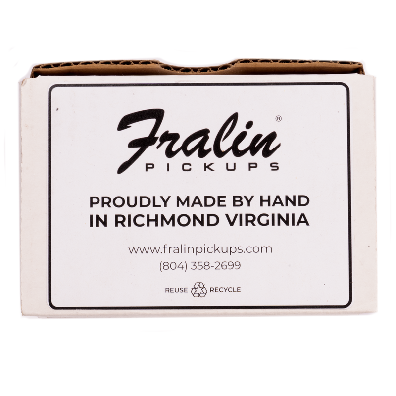 Fralin Vintage Hot Single Coil Strat Electric Guitar Pickup Set, Parchment, Stock Stagger
