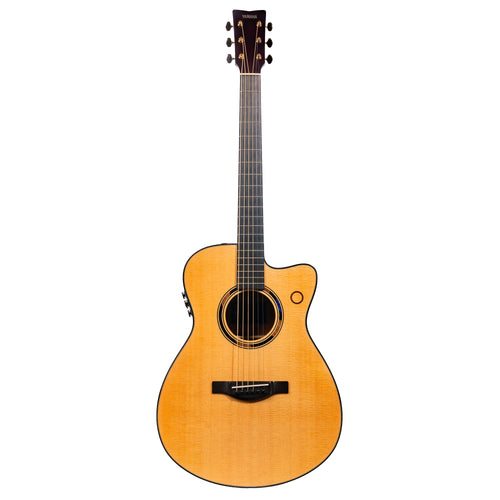 Yamaha TAS3 C Concert Cutaway Acoustic-Electric Guitar, Natural w/ Soft Case