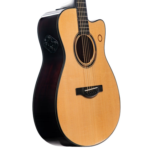 Yamaha TAS3 C Concert Cutaway Acoustic-Electric Guitar, Natural w/ Soft Case