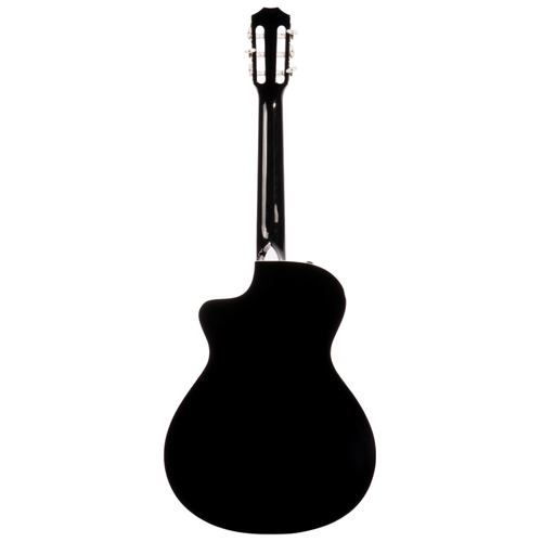 Taylor 212ce-N BLK Plus LTD Nylon-String Grand Concert Acoustic Guitar, Torrefied Spruce/Big Leaf Maple, Black