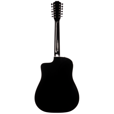 Taylor 250ce-BLK Plus 12-string Dreadnought Acoustic Electric Guitar, Sitka Spruce/Big Leaf Maple