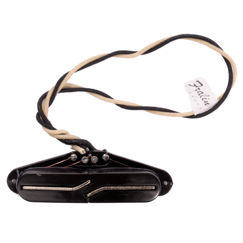 Fralin Split Blade Hum Cancelling Tele Guitar Pickup Set, Black, Blues Output, Round Radius