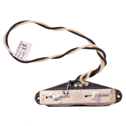 Fralin Split Blade Hum Cancelling Tele Guitar Pickup Set, Black, Blues  Output, Round Radius