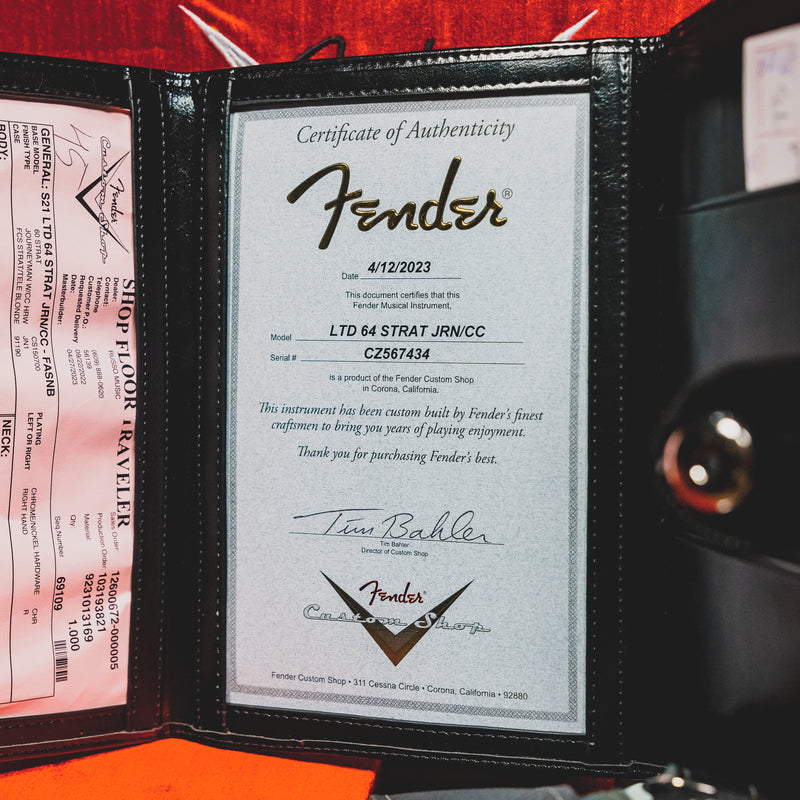 2023 Fender Custom Shop '64 Limited Edition Stratocaster, Faded Aged Sonic Blue w/OHSC - Used