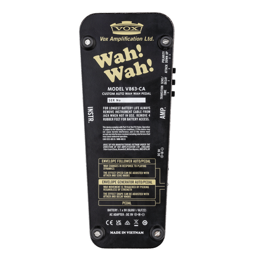 vox amp pedal Vox V863-CA Custom Auto Wah Pedal
