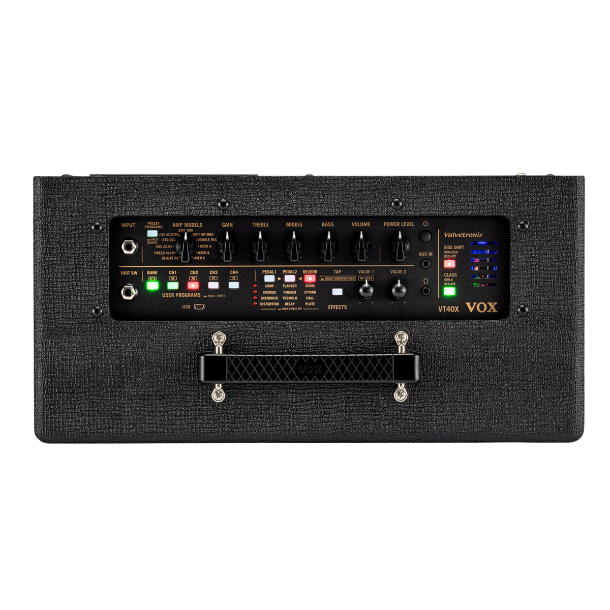Vox Valvetronix VT40X Hybrid Digital Modeling Guitar Amplifier, Classic Blue