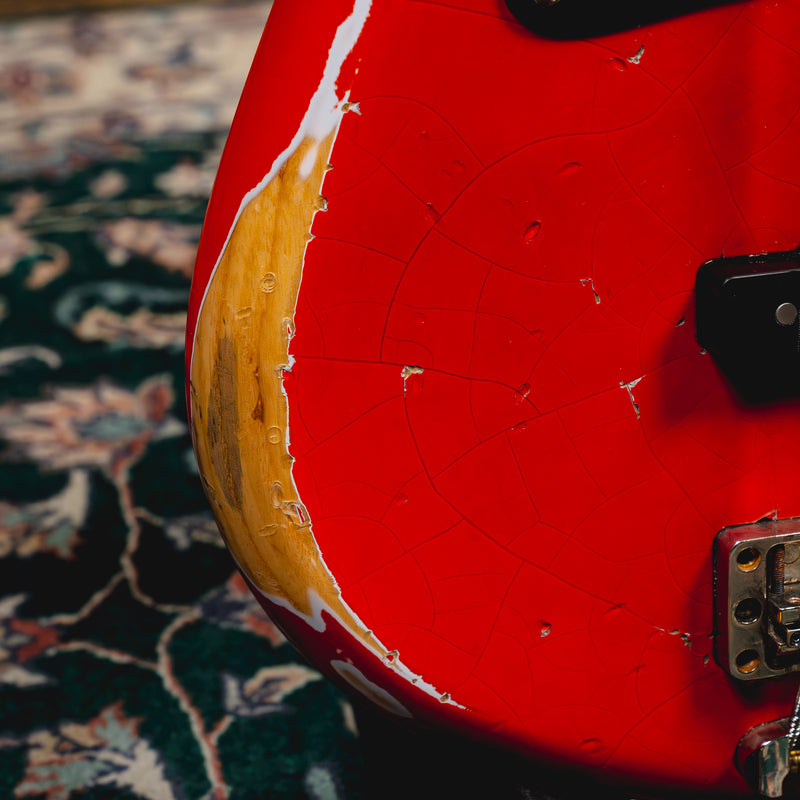 2017 Warwick Custom Shop Masterbuilt CO Streamer Bass Guitar, Red w/OGB - Used