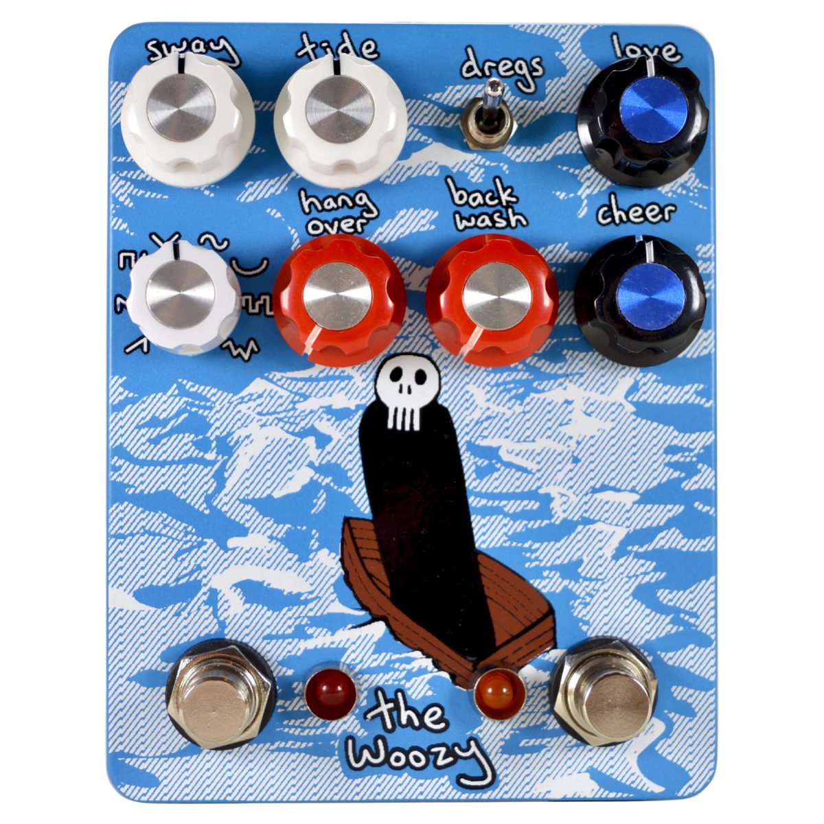 Champion Leccy The Woozy V2 Lo Fi Modulation Effect Pedal, Blue