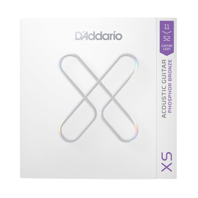 D'Addario 11-52 XS Phosphor Bronze Custom Light Acoustic Strings