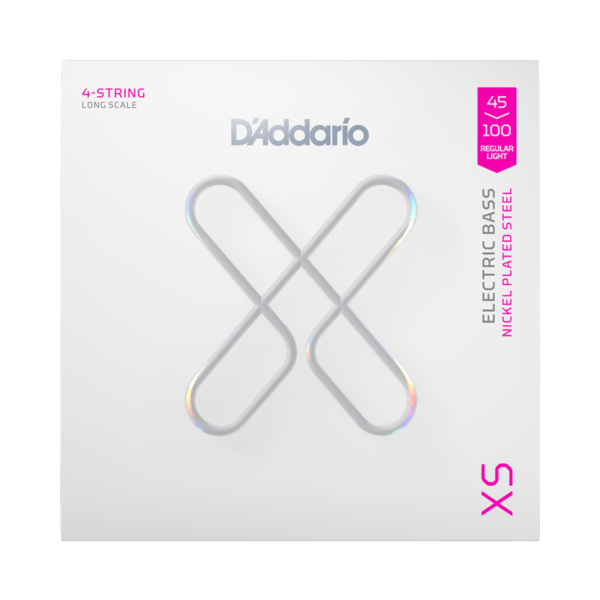 D'Addario 45-100 XS Nickel Plated Bass Strings, Regular Light, Long Scale