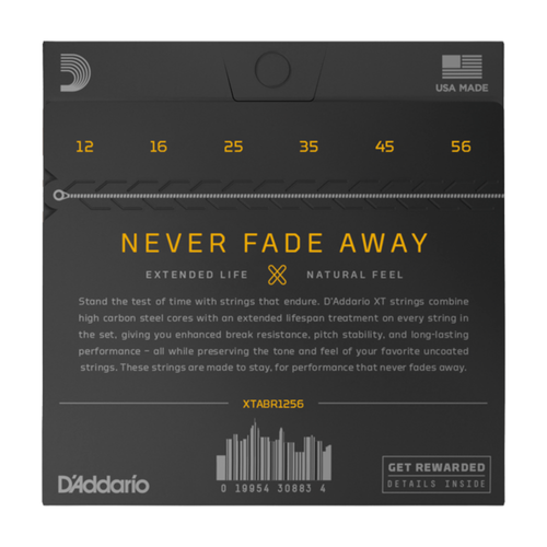 D'Addario 12-56 XT Acoustic 80/20 Bronze Light Top/Medium Bottom