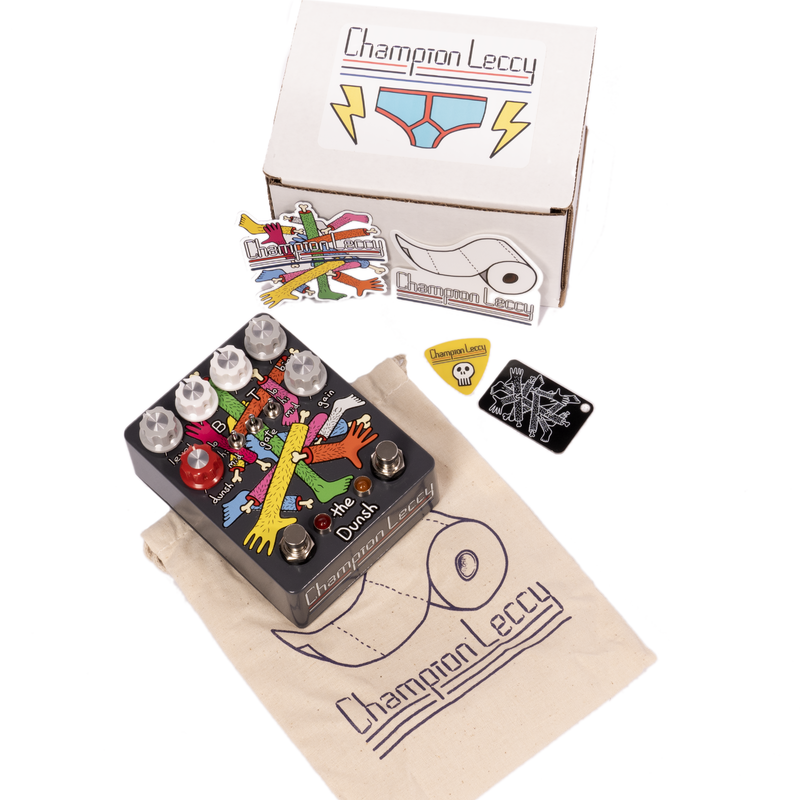 Champion Leccy The Dunsh Gain Stage/Distortion Effect Pedal, Grey