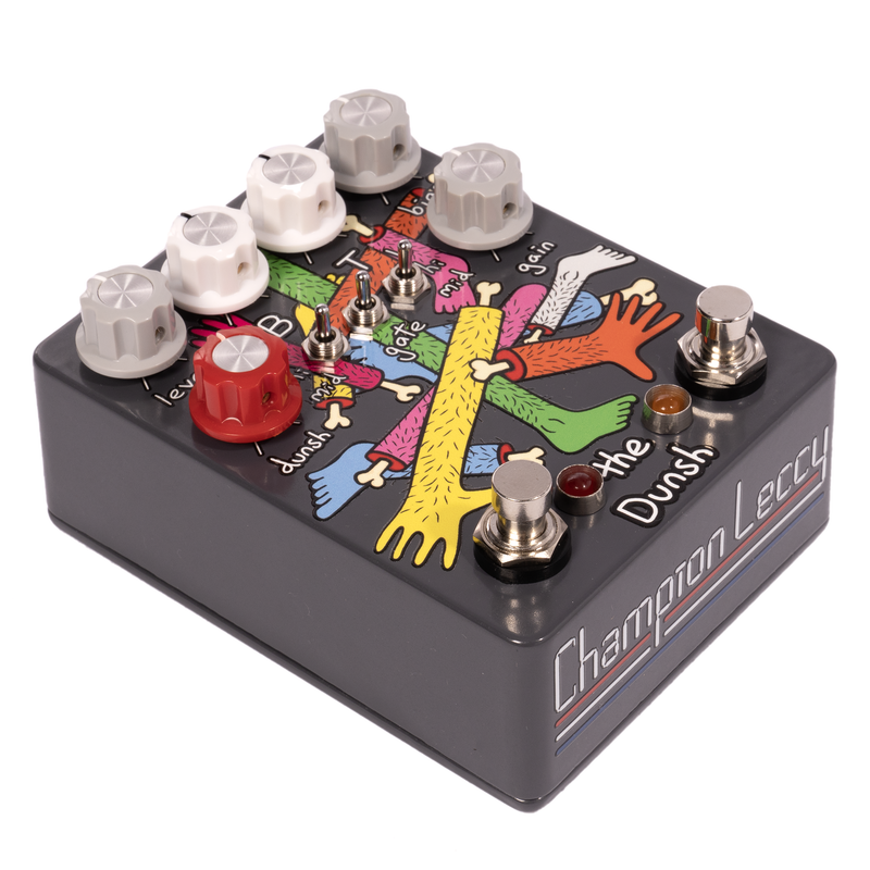 Champion Leccy The Dunsh Gain Stage/Distortion Effect Pedal, Grey