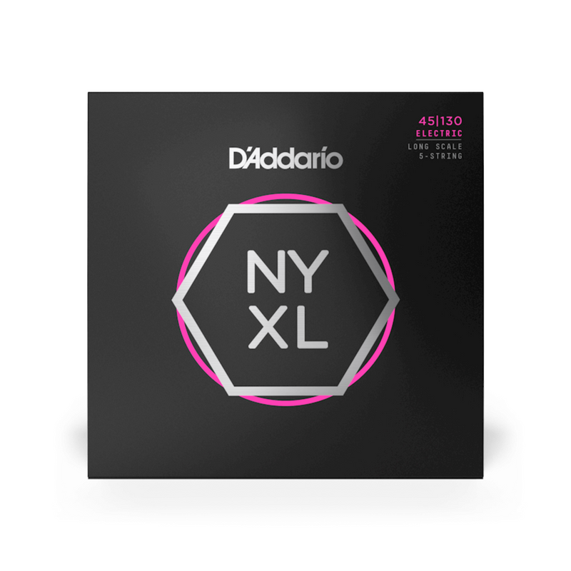 D'Addario NYXL Nickel 5-String Bass Guitar Strings, 45-130, Regular Light, Long Scale