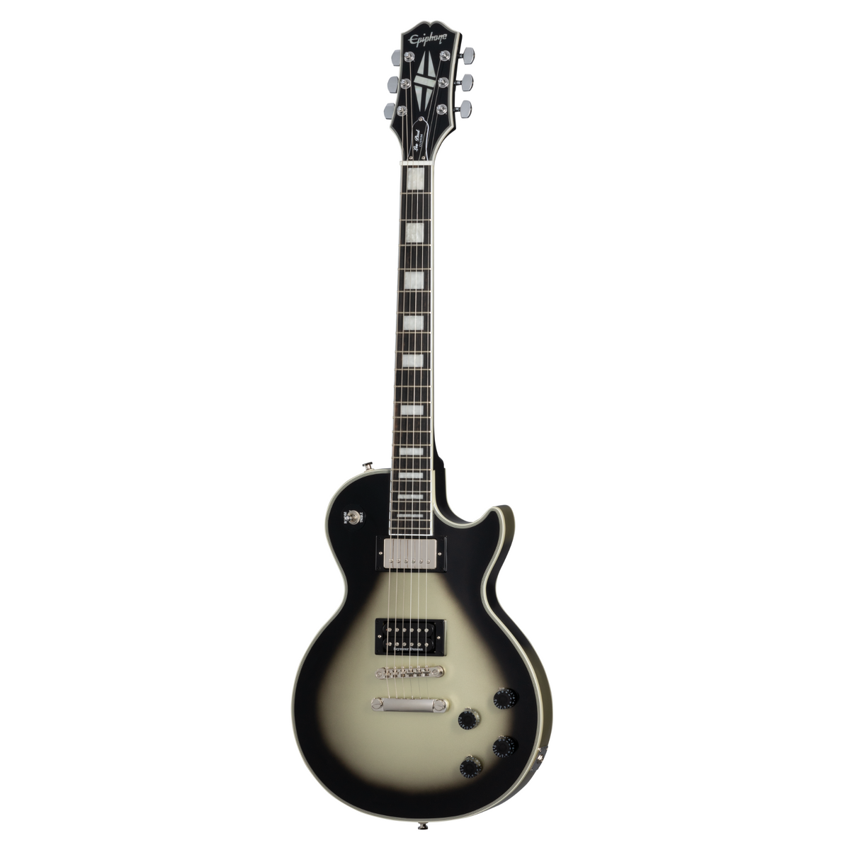 Epiphone Adam Jones Les Paul Custom, Korin Faught’s “Sensation” w/ Protector Case, Silverburst