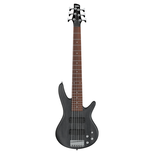 Ibanez GSR206 GIO SR 6-String Electric Bass Guitar, Transparent Gray Flat