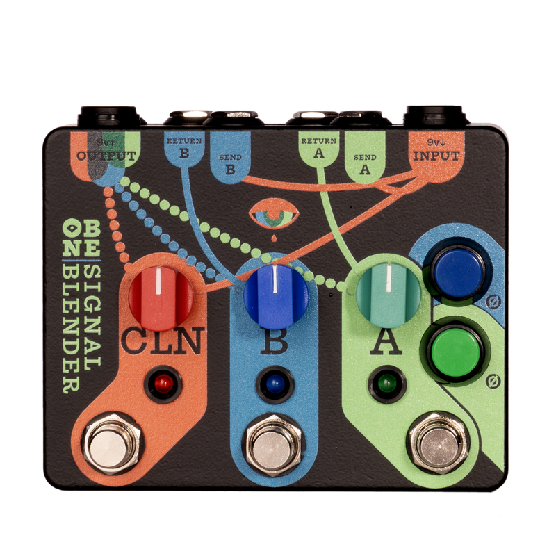 Old Blood Noise Signal Blender Routing Pedal, Black Enclosure, Russo M Old Blood Noise Signal Blender Routing Pedal, Black Enclosure, Russo M