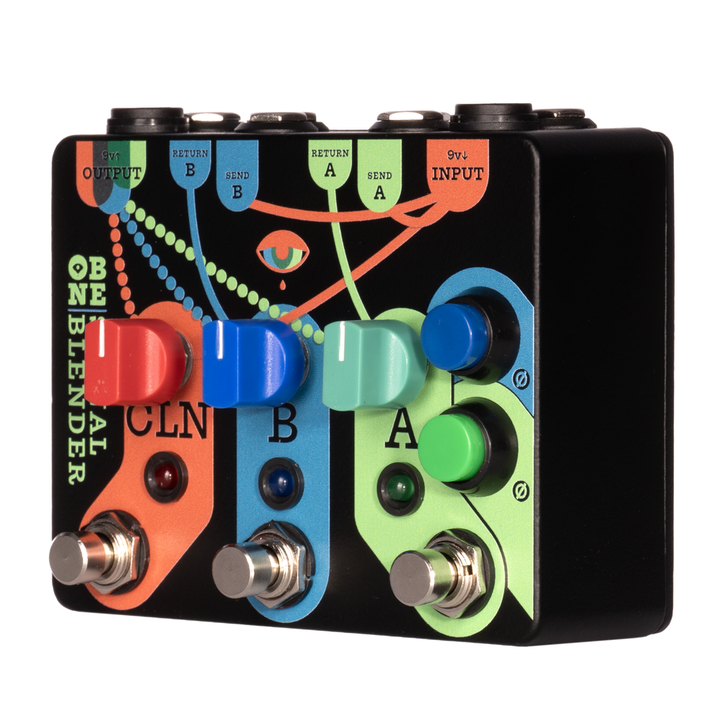 blender pedal Old Blood Noise Signal Blender Routing Pedal, Black Enclosure, Russo M