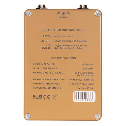 Ross Electronics Distortion Effect Pedal, Germanium/Silicon Opamp