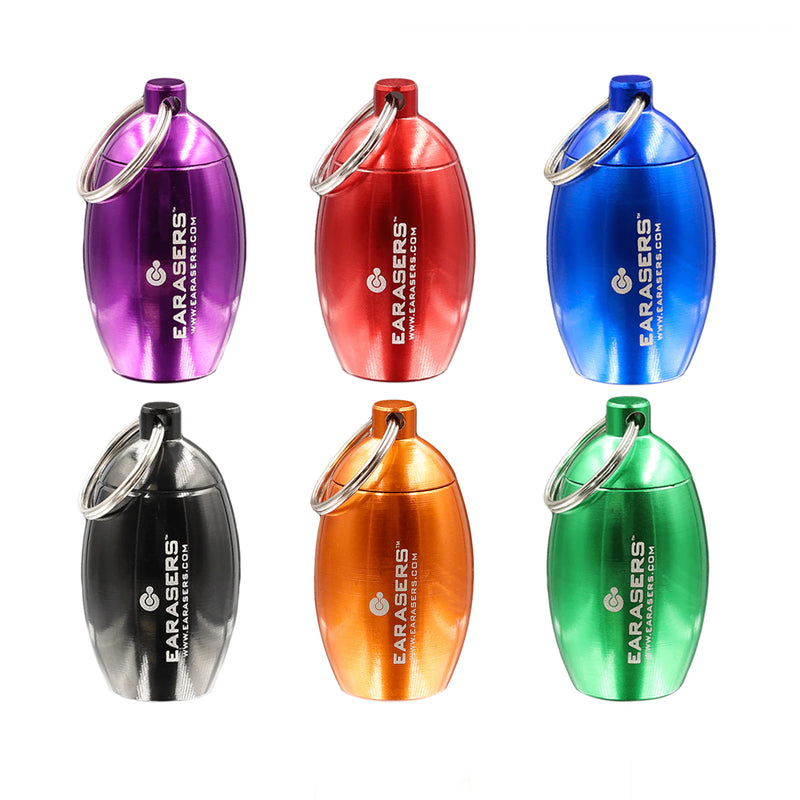 Earasers Stash Can Earplug Carrying Case, Various Colors