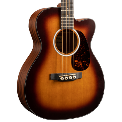 Martin 000CJR-10E Junior Series Acoustic Bass Guitar, Burst Finish