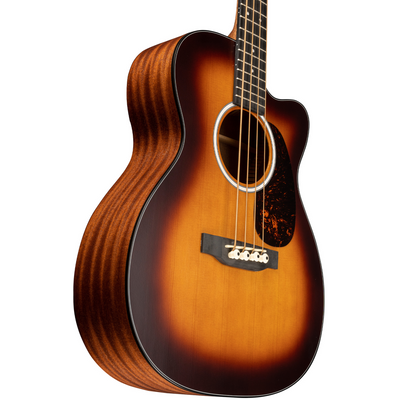 Martin 000CJR-10E Junior Series Acoustic Bass Guitar, Burst Finish