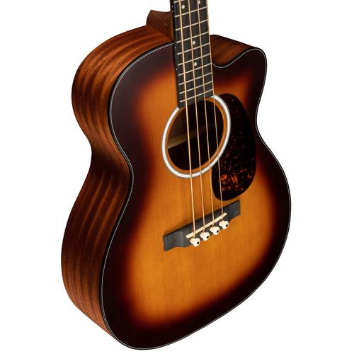 Martin 000CJR-10E Junior Series Acoustic Bass Guitar, Burst Finish