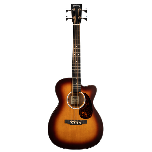 Martin 000CJR-10E Junior Series Acoustic Bass Guitar, Burst Finish