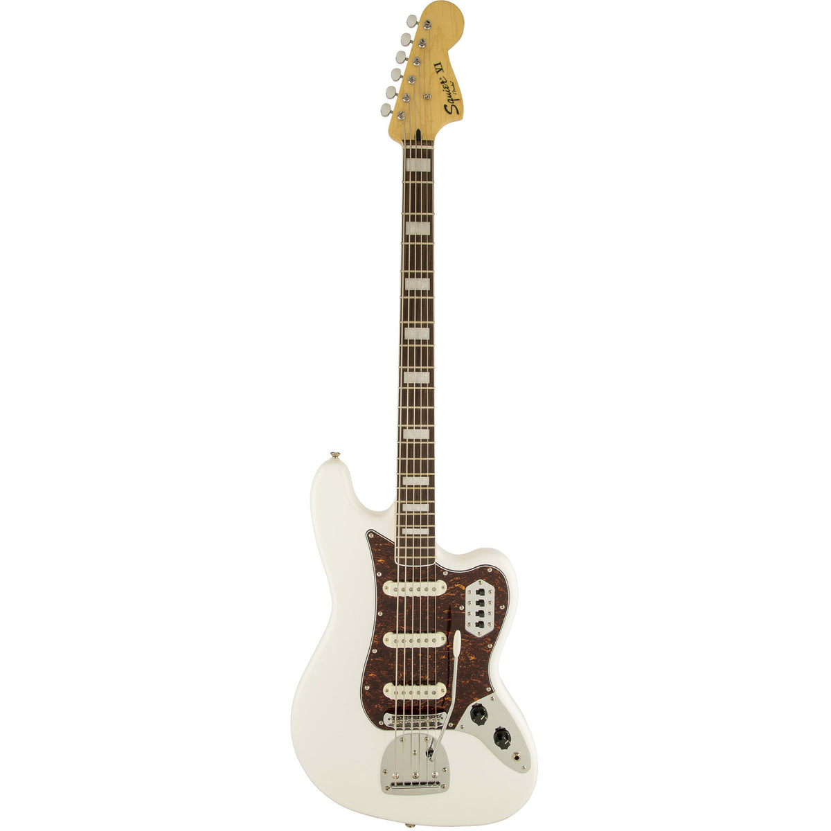Squier Vintage Modified Bass VI - Rosewood - Olympic White