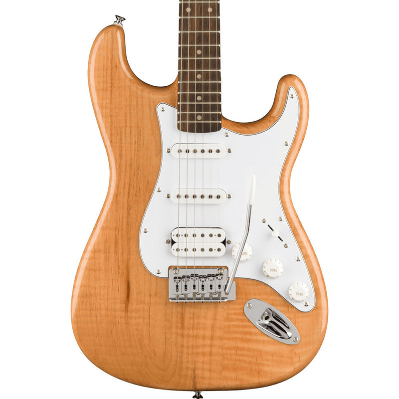 Squier FSR Affinity Series Stratocaster Electric Guitar HSS, Natural Finish
