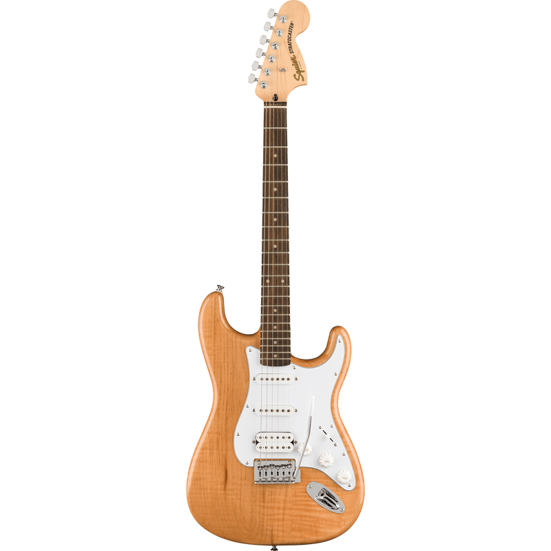 Squier FSR Affinity Series Stratocaster Electric Guitar HSS, Natural Finish