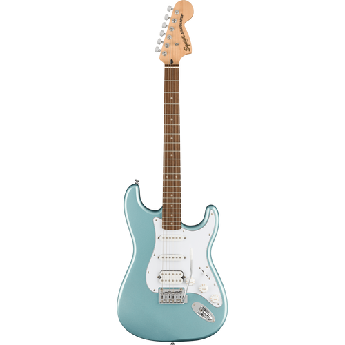 Squier FSR Affinity Series Stratocaster Electric Guitar HSS, Ice Blue Metallic Finish Squier FSR Affinity Series Stratocaster Electric Guitar HSS, Ice Blue Metallic Finish