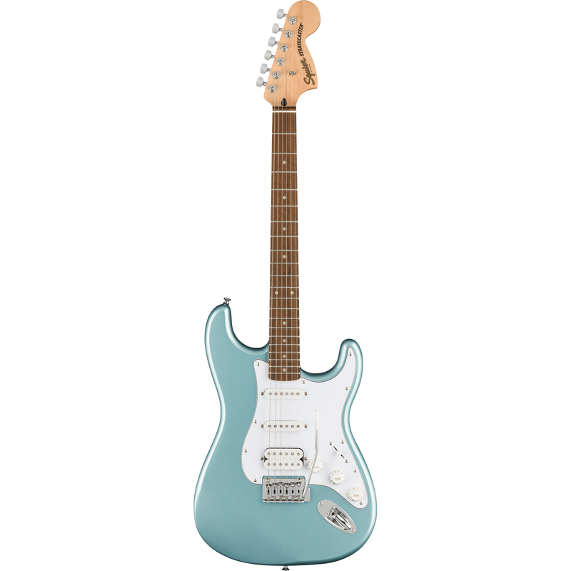 Squier FSR Affinity Series Stratocaster Electric Guitar HSS, Ice Blue Metallic Finish
