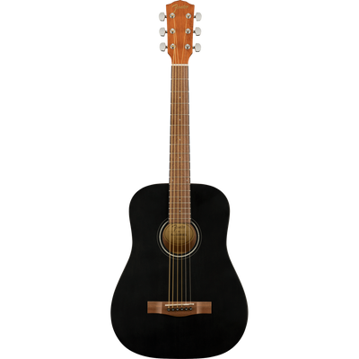 Fender FA-15 3/4 Scale Steel With Gig Bag, Walnut Fingerboard, Black Acoustic Guitar
