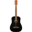 Fender FA-15 3/4 Scale Steel With Gig Bag, Walnut Fingerboard, Black Acoustic Guitar