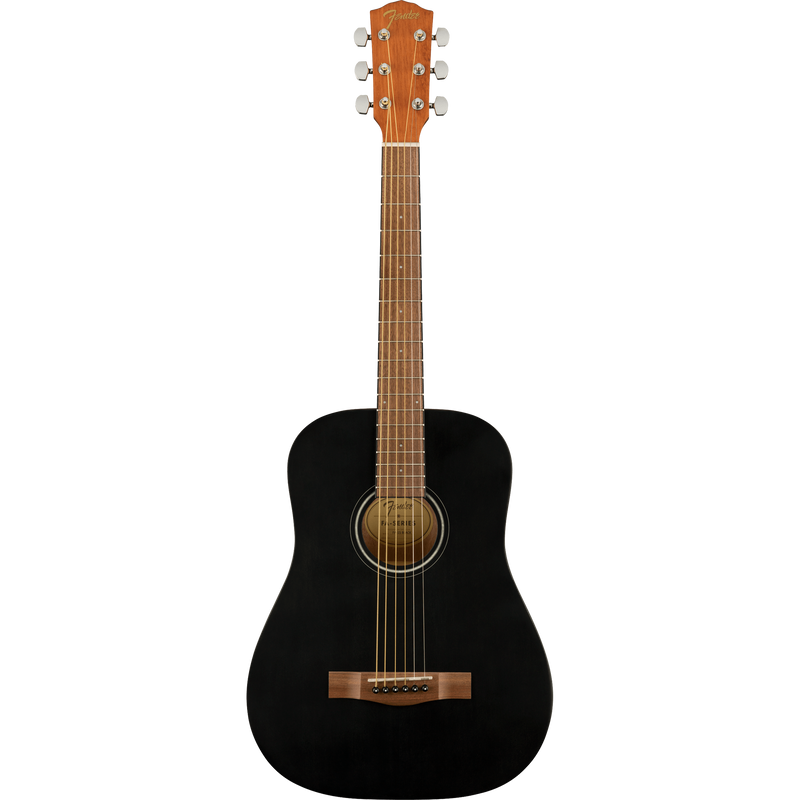 Fender FA-15 3/4 Scale Steel With Gig Bag, Walnut Fingerboard, Black Acoustic Guitar