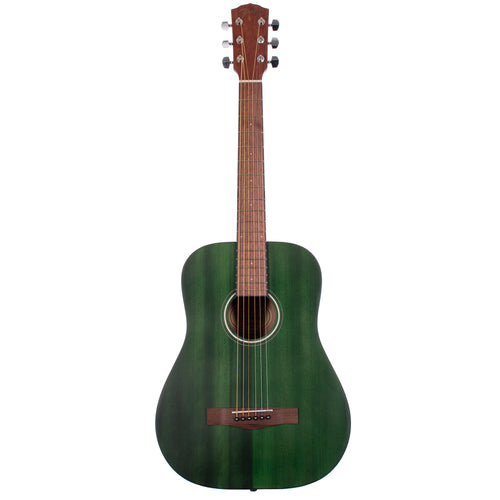 Fender FA-15 3/4 Scale Steel With Gig Bag, Walnut Fingerboard, Green Acoustic Guitar