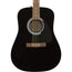 Fender FA-115 Dreadnought Pack, Black, Walnut Fingerboard Acoustic Guitar
