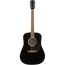 Fender FA-115 Dreadnought Pack, Black, Walnut Fingerboard Acoustic Guitar