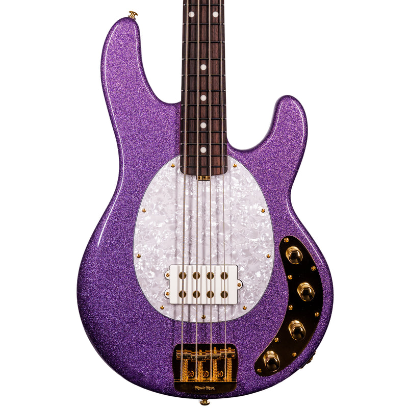 Music Man StingRay Special Bass Guitar, Roasted Maple Neck, Rosewood Fingerboard, Amethyst Sparkle
