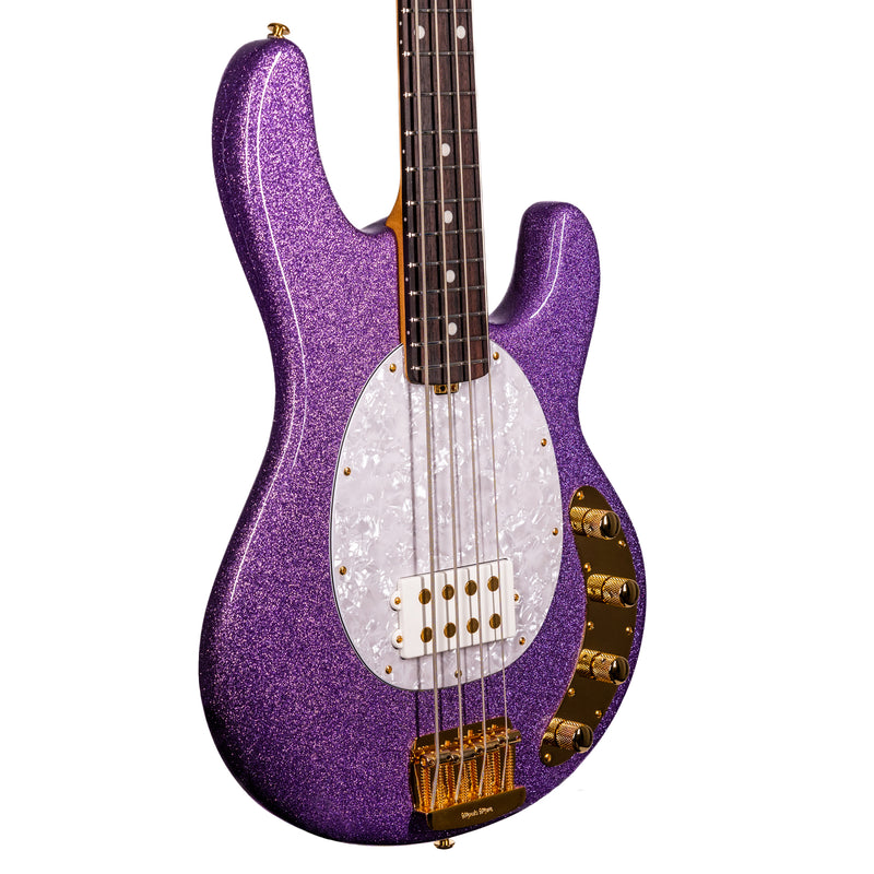 Music Man StingRay Special Bass Guitar, Roasted Maple Neck, Rosewood Fingerboard, Amethyst Sparkle