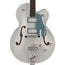 Gretsch G6118T-140 Limited Edition 140th Double Platinum Electric Guitar, Two-Tone Pure Platinum/Stone Platinum