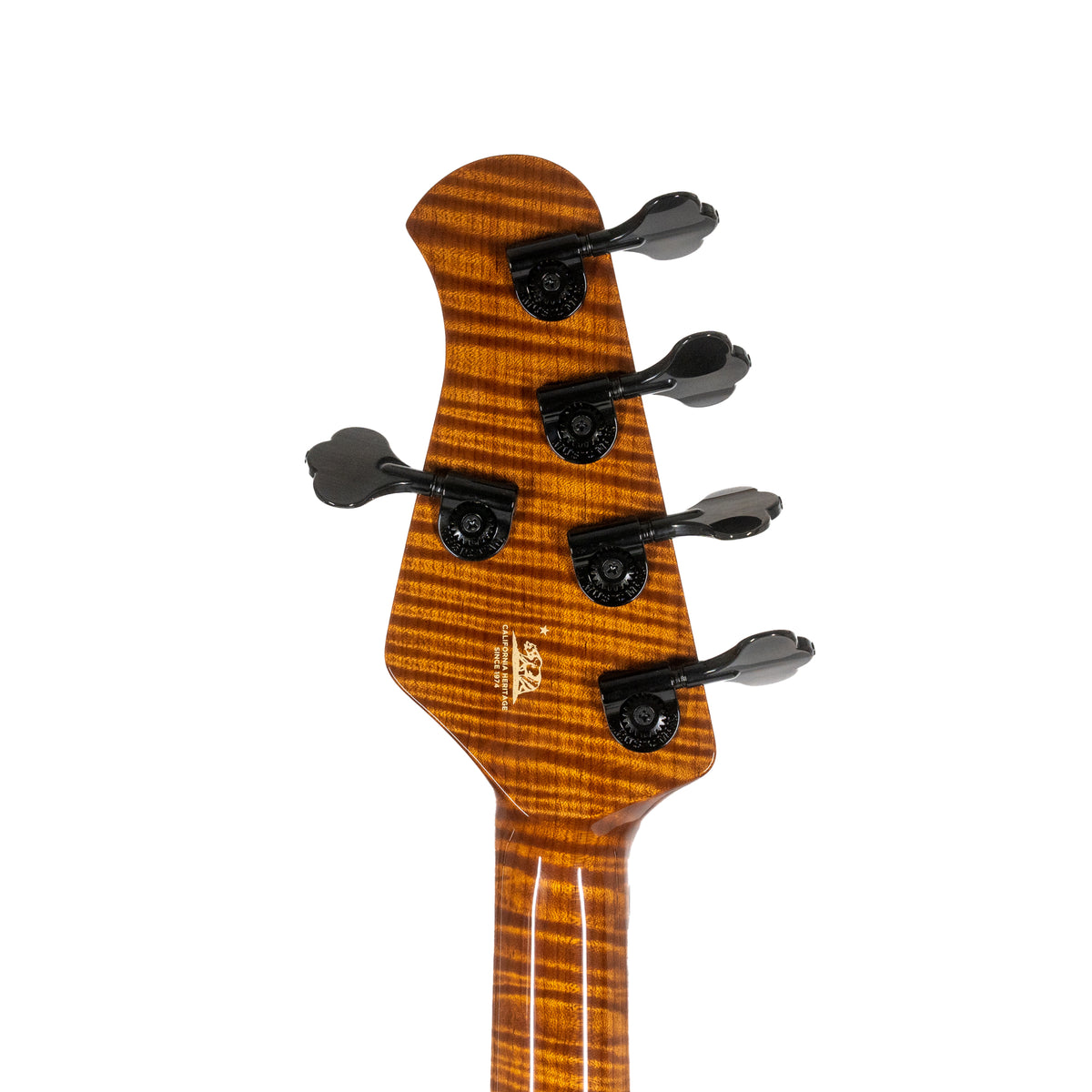 Music Man 35th Anniversary StingRay 5H 5-String Bass Guitar, Ebony, Spalted Sunburst With Mono Bag
